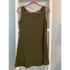 Olive green swing dress